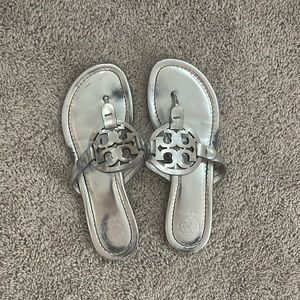 Tory Burch miller metallic sandals size 6